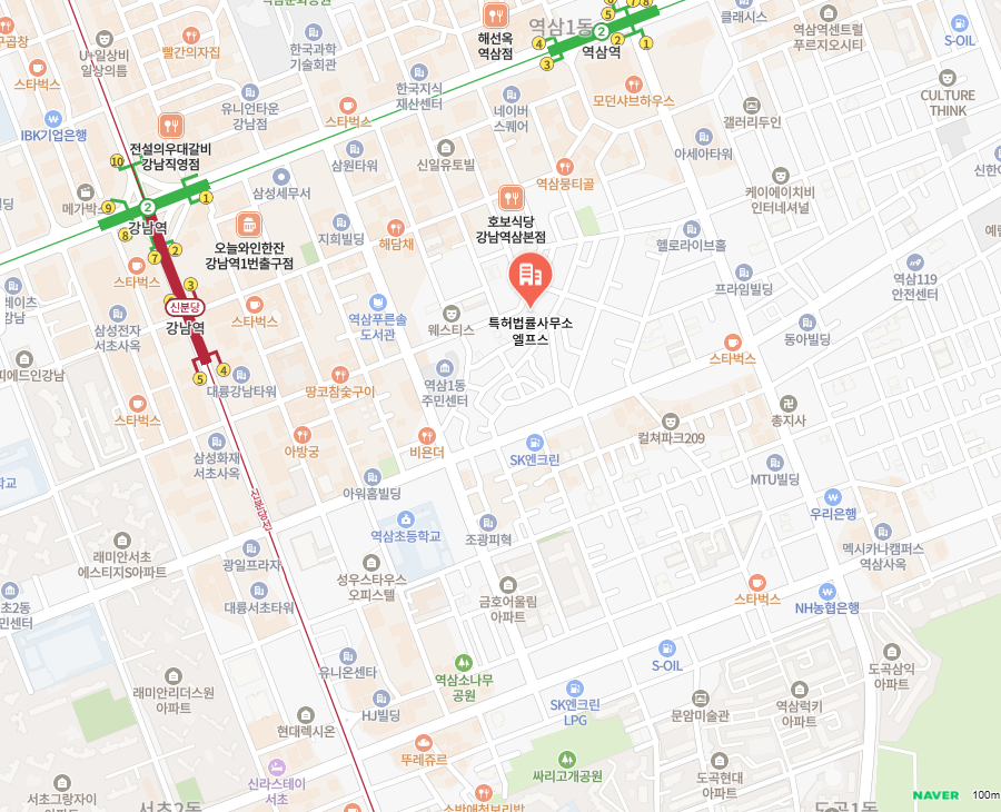 특허법률사무소 엘프스 위치 - 네이버 지도